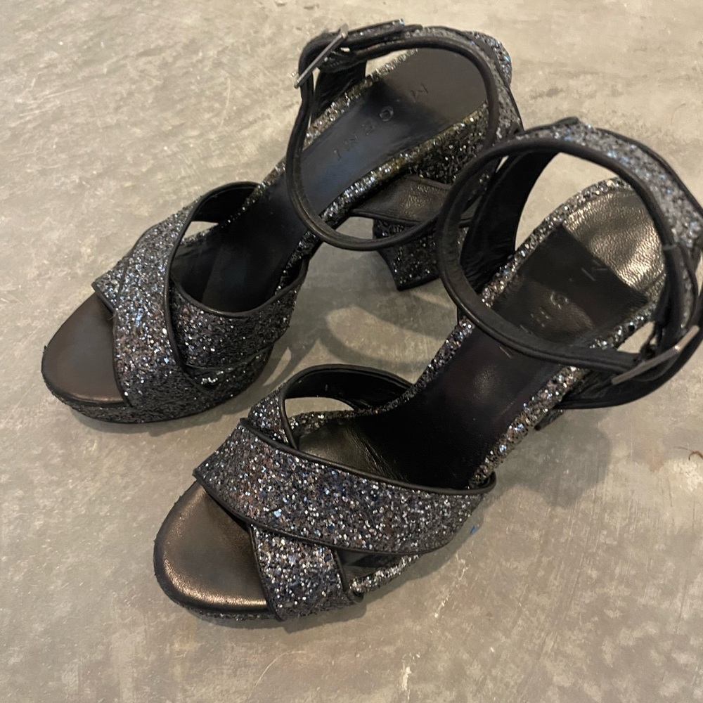 M. Gemi Glitter Platforms